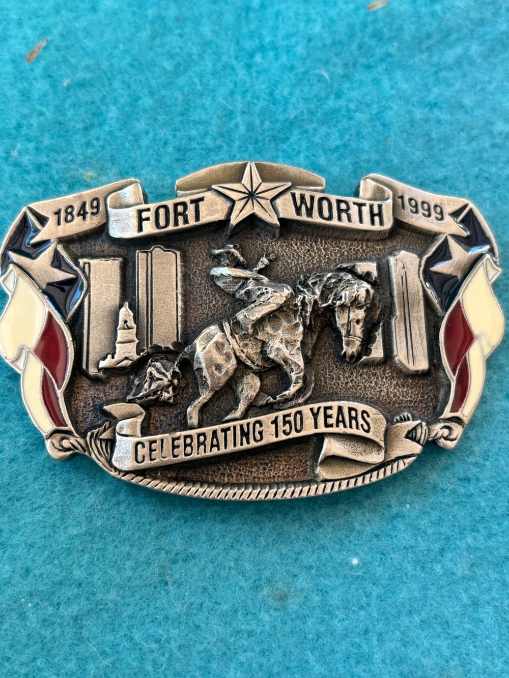 Vintage Fort Worth Texas Belt Buckle